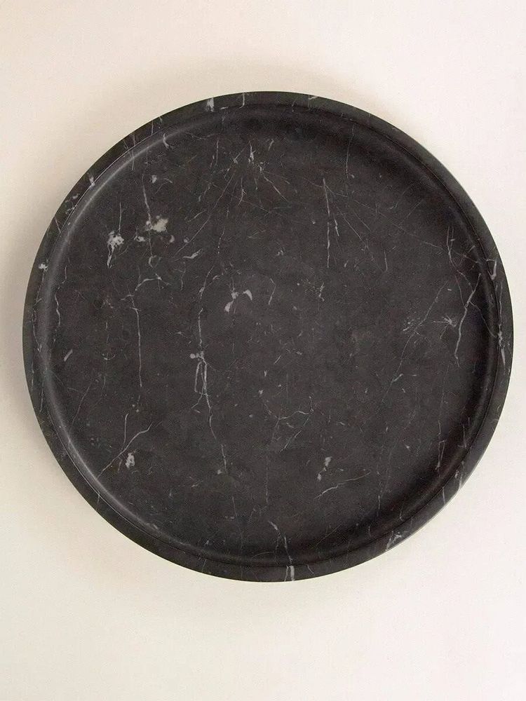 Plateaux - Très grand plateau Cassiopée en marbre noir - L INDOCHINEUR X RIVÊT