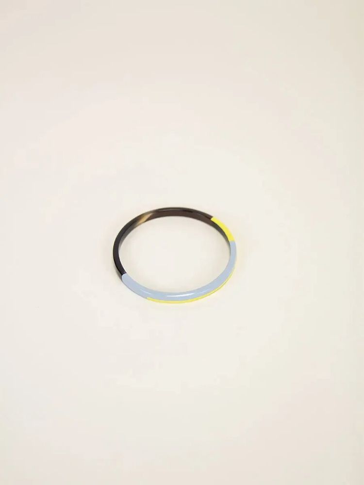 Bracelets - Bangle in hoof and beige-khaki lacquer, size M - L INDOCHINEUR X RIVÊT