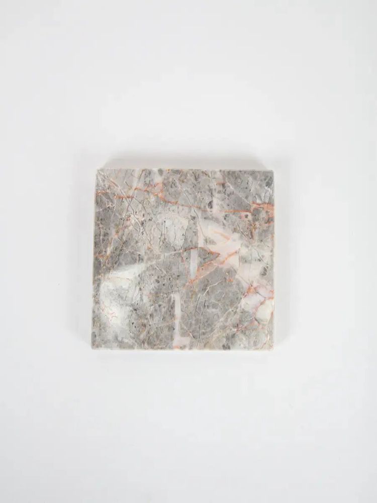Glass - Sample of gray ocher Thanh Hoa marble (shiny finish) - L INDOCHINEUR X RIVÊT