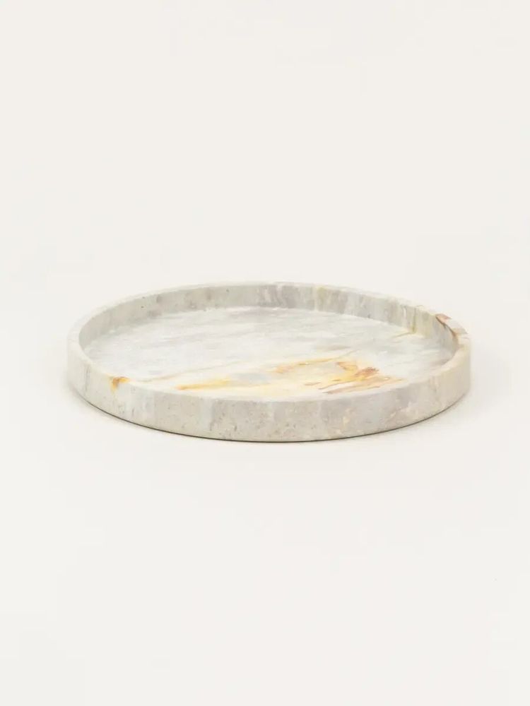 Plateaux - Grand plateau Cassiopée en marbre blanc veiné - L INDOCHINEUR X RIVÊT