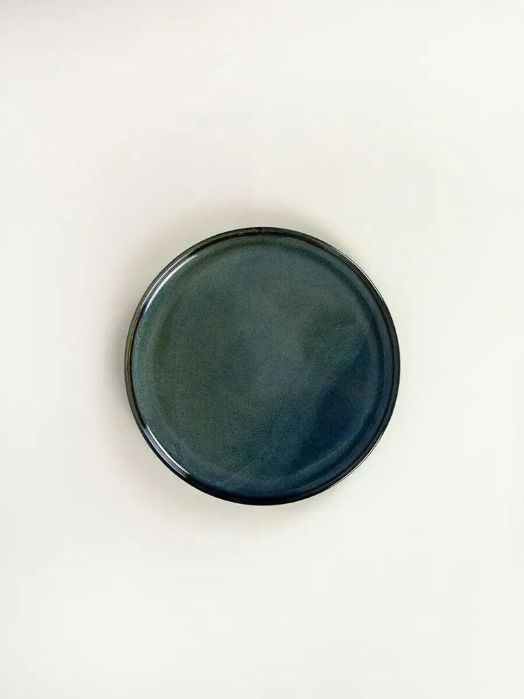 Everyday plates - Set of 6 large Hoa Bien green ceramic plates - L INDOCHINEUR X RIVÊT