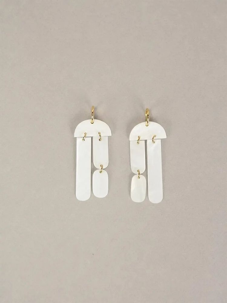 Jewelry - Mother-of-pearl pendant earrings - L INDOCHINEUR X RIVÊT