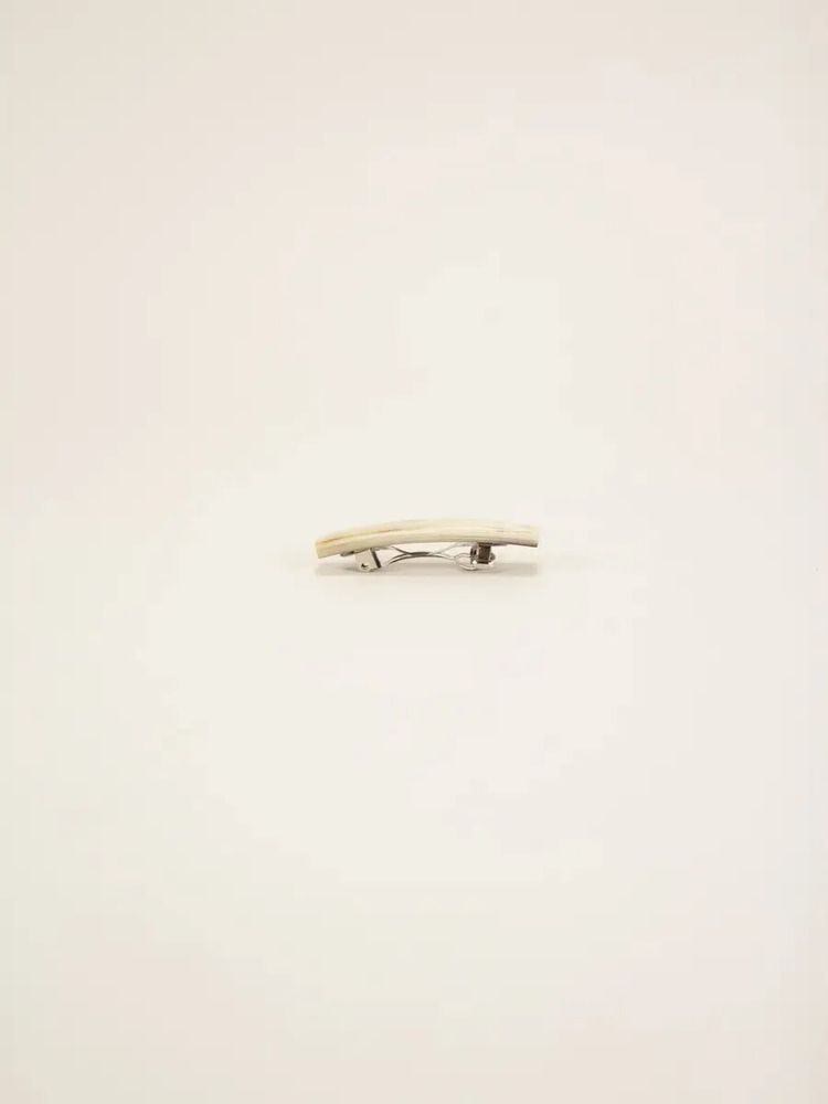 Barrettes - Mini rectangular hair clip in blond horn - L INDOCHINEUR X RIVÊT