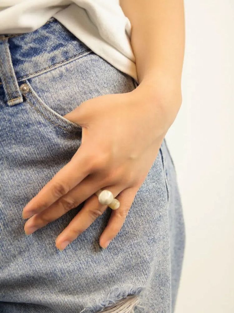 Jewelry - Cailloux blond horn ring in size M - L INDOCHINEUR X RIVÊT