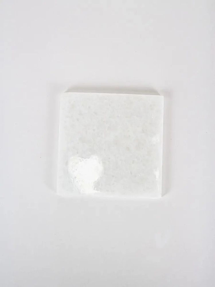 Glass - Sample of white marble veined from Nghe An (mat finish) - L INDOCHINEUR X RIVÊT