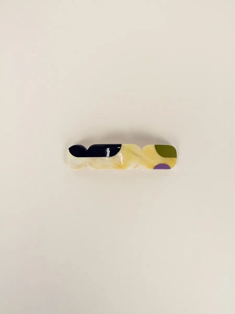 Barrettes - Barrette Nymphe en corne noire et laque Kaki - L INDOCHINEUR X RIVÊT