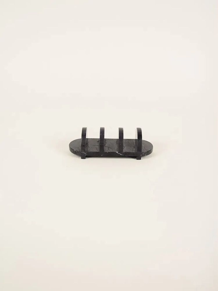 Kitchen utensils - Tacos holder A in white cloudy marble - L INDOCHINEUR X RIVÊT