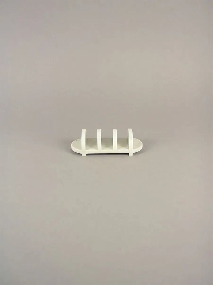 Kitchen utensils - Tacos holder A in white cloudy marble - L INDOCHINEUR X RIVÊT