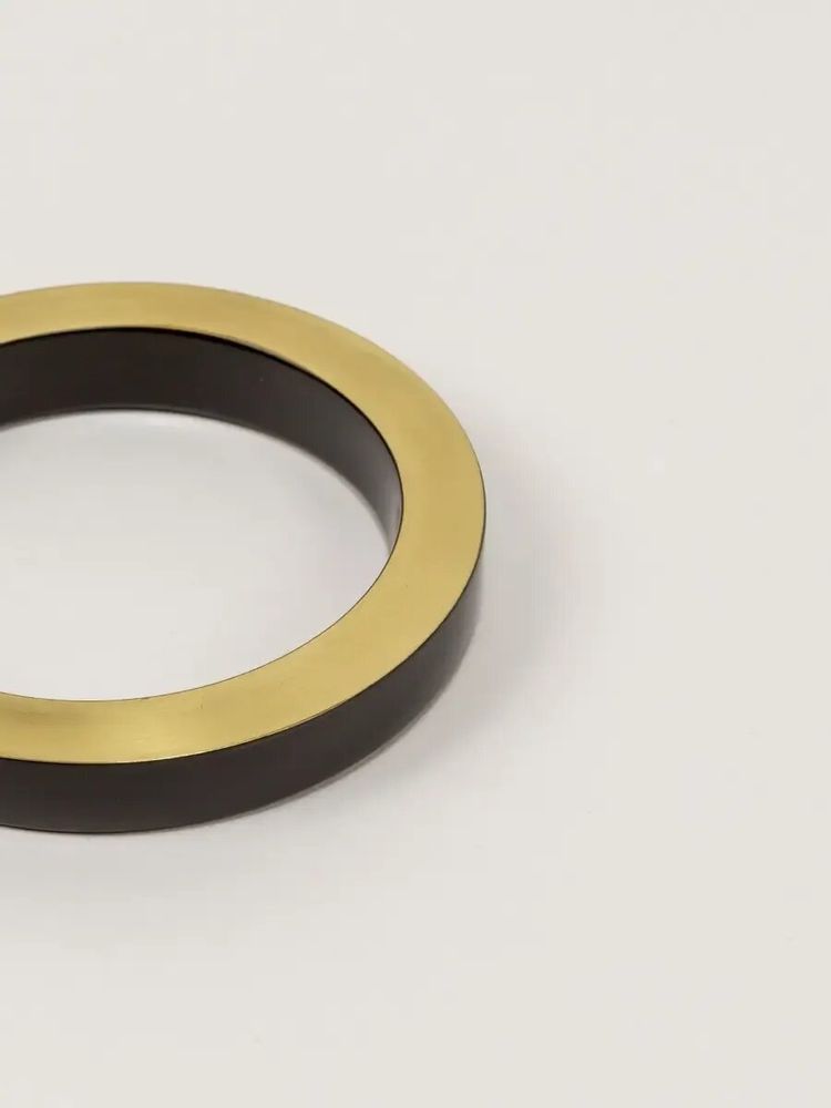 Bracelets - Bracelet laque noire et or taille L - L INDOCHINEUR X RIVÊT