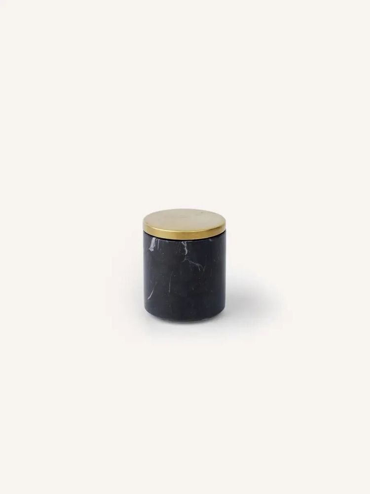 Caskets and boxes - Pluto pillbox in brass and black stone - L INDOCHINEUR X RIVÊT