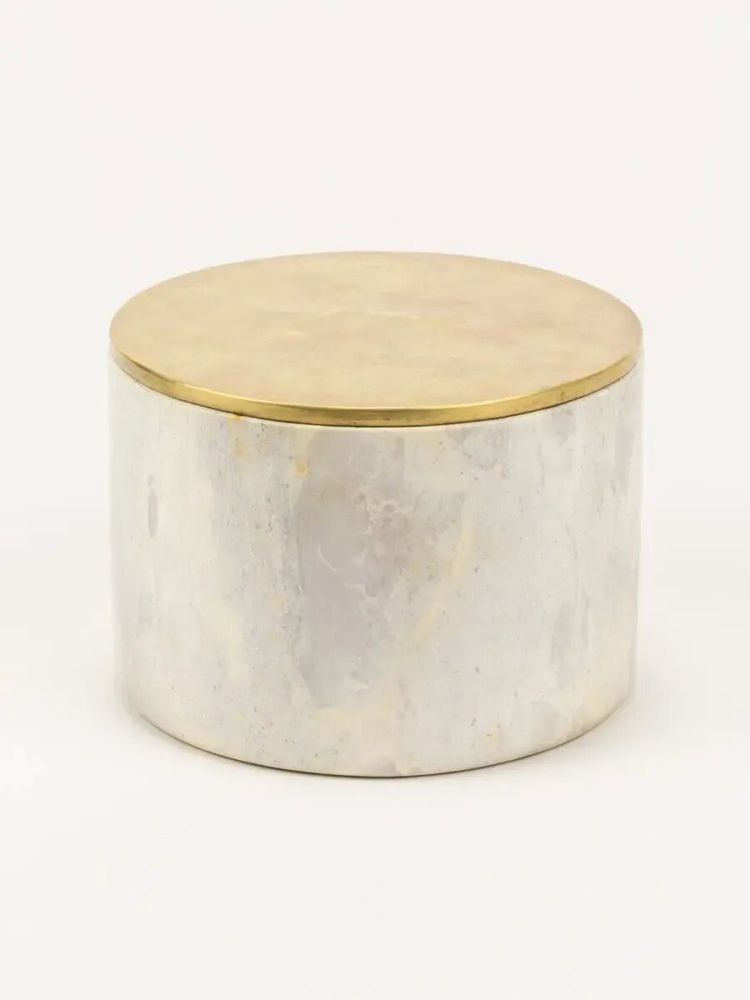 Coffrets et boîtes - Boîte Jupiter laiton et marbre blanc - L INDOCHINEUR X RIVÊT