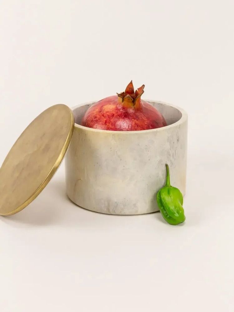 Coffrets et boîtes - Boîte Jupiter laiton et marbre blanc - L INDOCHINEUR X RIVÊT