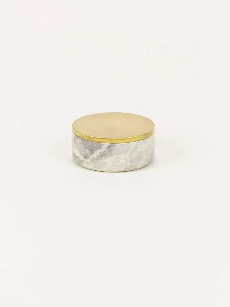 Caskets and boxes - Mars brass and white stone box - L INDOCHINEUR X RIVÊT