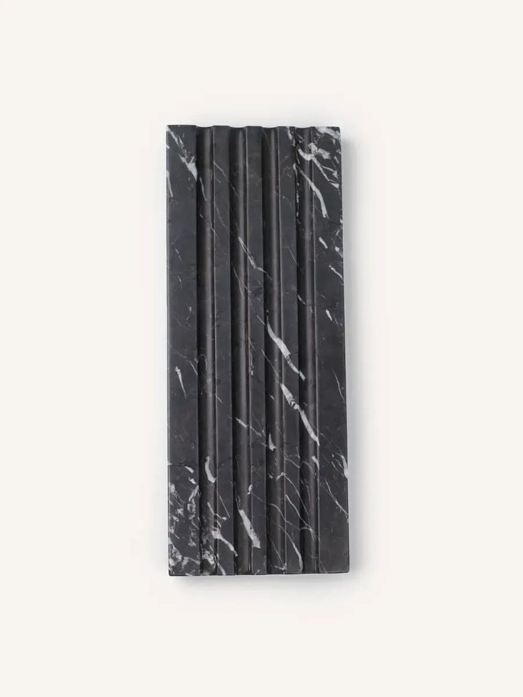 Soap dishes - Sirius large soap holder in white cloudy marble - L INDOCHINEUR X RIVÊT