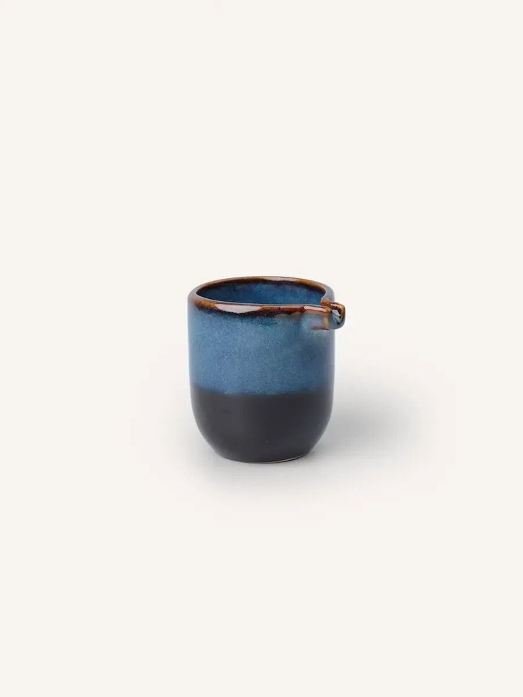 Ustensiles de cuisine - Saucière Diamètre 6 cm, H 7cm, émail Hoa Bien jade brun clair (vendu par 2) - L INDOCHINEUR X RIVÊT