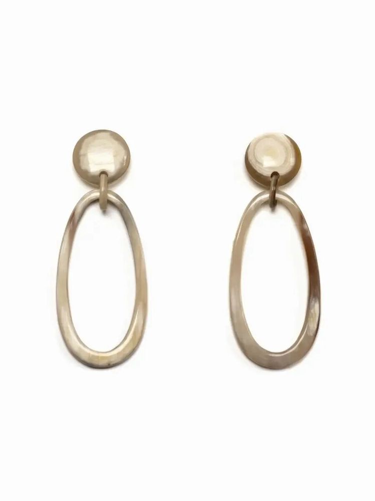 Jewelry - Oval earrings in black horn - L INDOCHINEUR X RIVÊT
