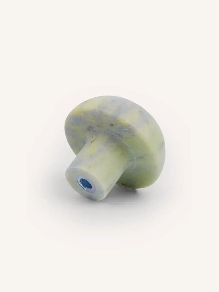 Mounting accessories - Half ball coat hook, green natural stone, D - L INDOCHINEUR X RIVÊT