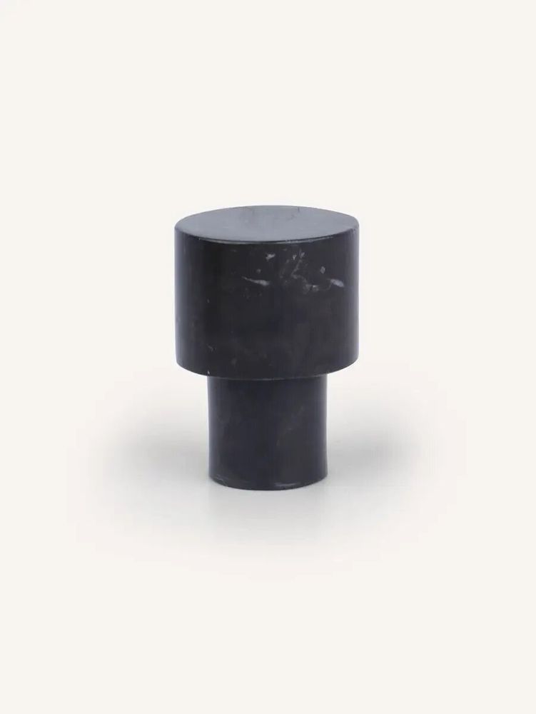 Mounting accessories - Tube coat hook, black natural stone, G - L INDOCHINEUR X RIVÊT