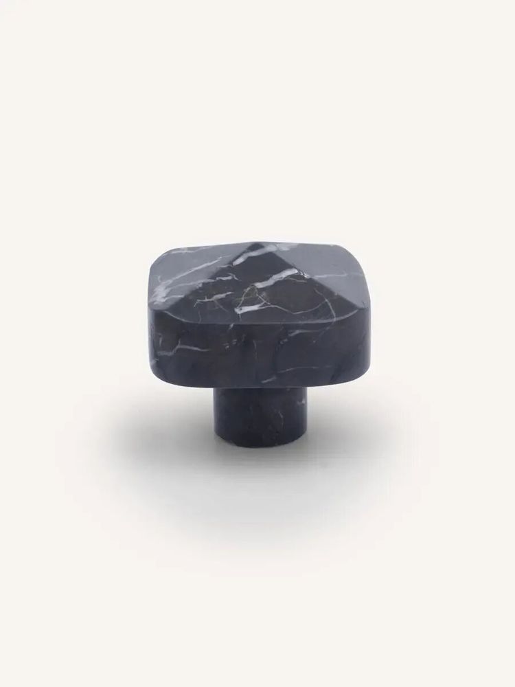 Accessoires à fixer - Patère diamant carré, marbre noir Hoa Binh - L INDOCHINEUR X RIVÊT