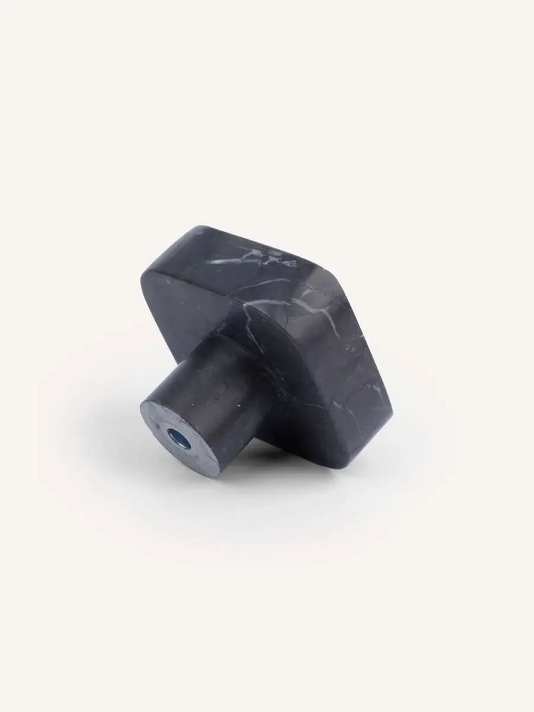 Accessoires à fixer - Patère diamant carré, marbre noir Hoa Binh - L INDOCHINEUR X RIVÊT