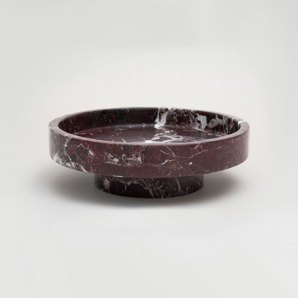 Platter and bowls - ‘CYCLO’ ROSSO LEVANTO MARBLE BOWL - KIWANO CONCEPT