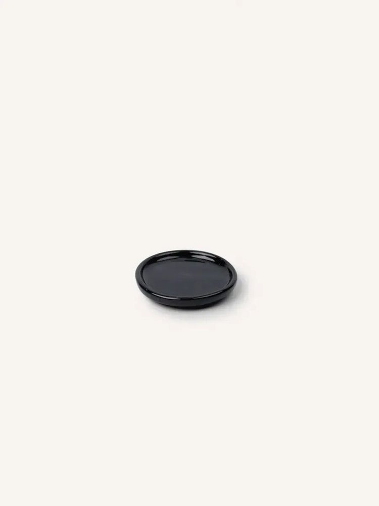 Everyday plates - Small plate, 10cm, shiny black enamel (sold by 6) - L INDOCHINEUR X RIVÊT