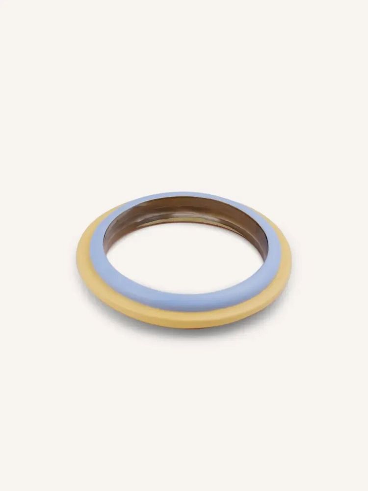 Bracelets - Tu Vi bracelet in horn and 3-color lacquer, fire, earth and water, size L - L INDOCHINEUR X RIVÊT