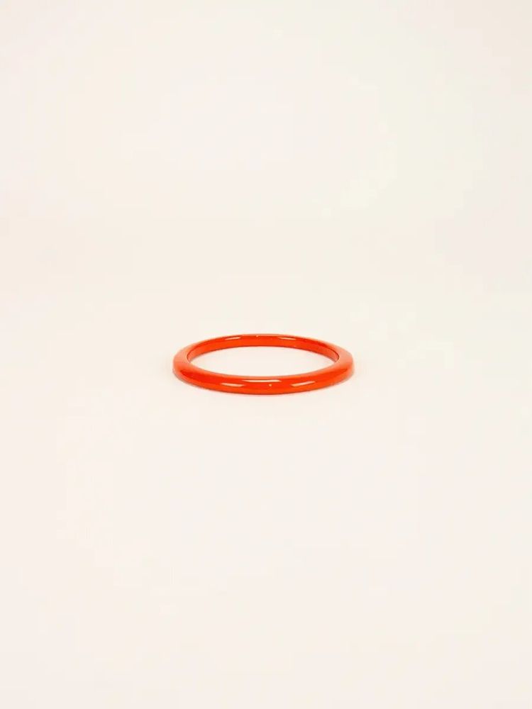 Bracelets - Tu Vi quarter round bracelet in Wood Green lacquer size M - L INDOCHINEUR X RIVÊT