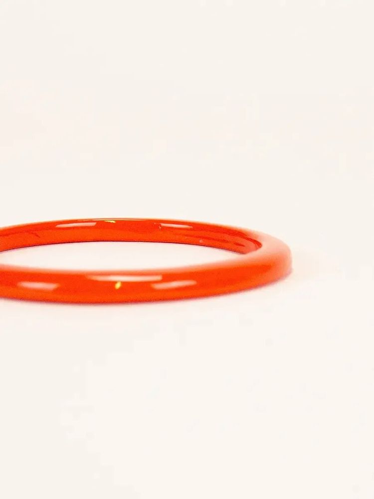 Bracelets - Tu Vi quarter round bracelet in Wood Green lacquer size M - L INDOCHINEUR X RIVÊT
