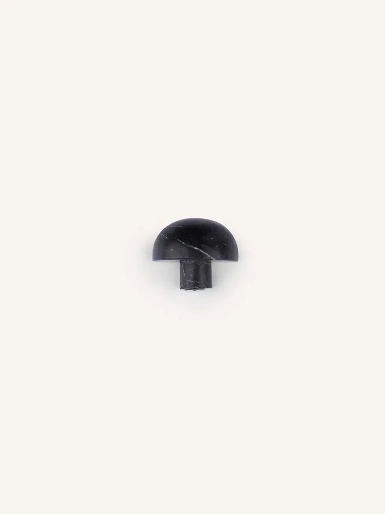 Accessoires à fixer - Bouton de meuble quart de boule, marbre noir Hoa Binh, E - L INDOCHINEUR X RIVÊT