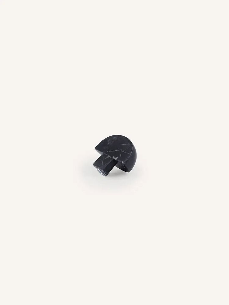 Accessoires à fixer - Bouton de meuble quart de boule, marbre noir Hoa Binh, E - L INDOCHINEUR X RIVÊT