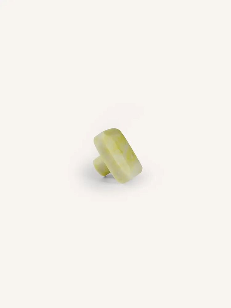 Mounting accessories - Square diamond furniture knob, blond horn, K - L INDOCHINEUR X RIVÊT