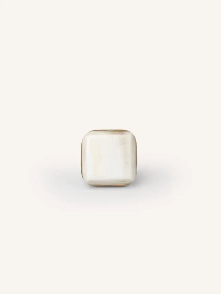 Mounting accessories - Square diamond furniture knob, blond horn, K - L INDOCHINEUR X RIVÊT