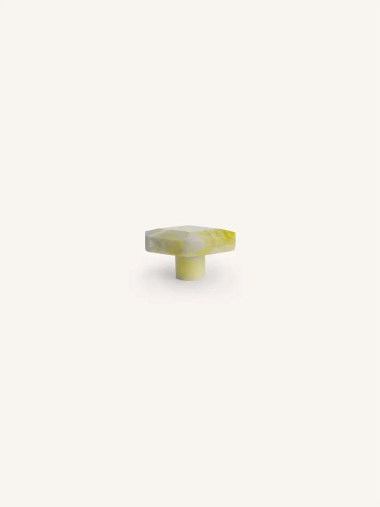 Mounting accessories - Diamond furniture knob, blond horn, L - L INDOCHINEUR X RIVÊT