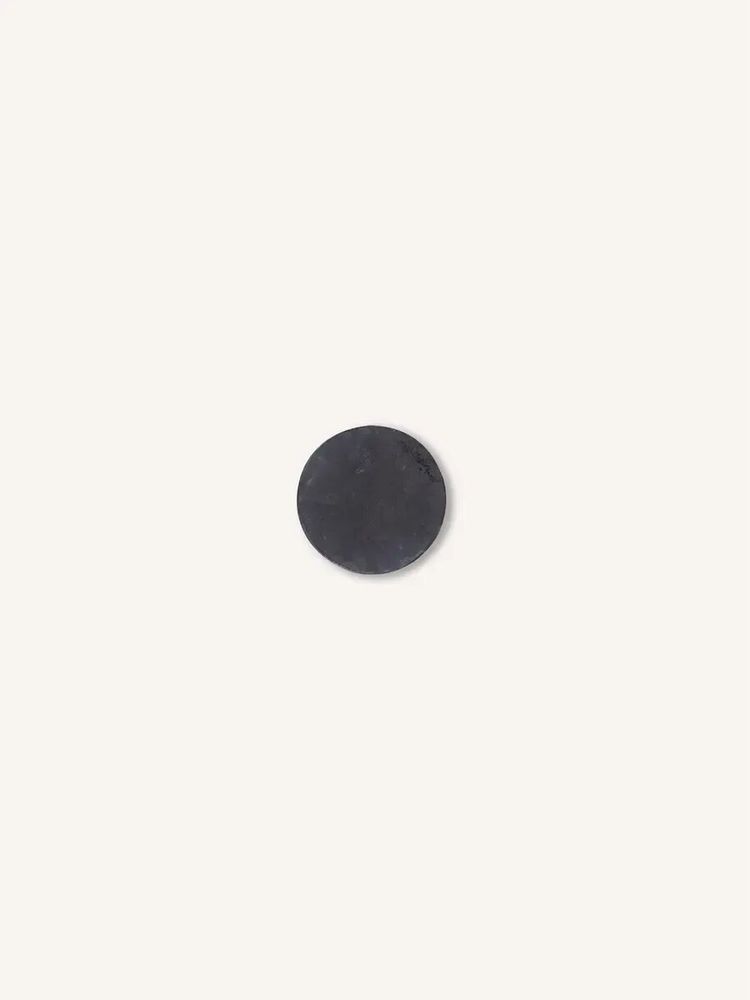 Mounting accessories - Small disc furniture knob, black natural stone, B - L INDOCHINEUR X RIVÊT