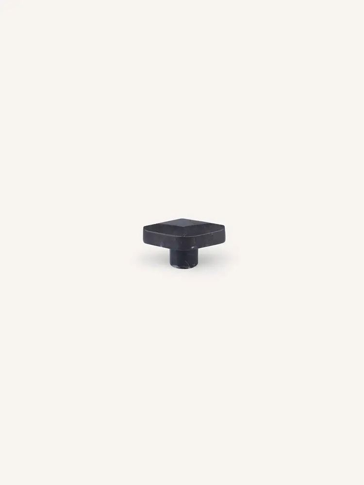 Mounting accessories - Diamond furniture knob, black marble horn, L - L INDOCHINEUR X RIVÊT