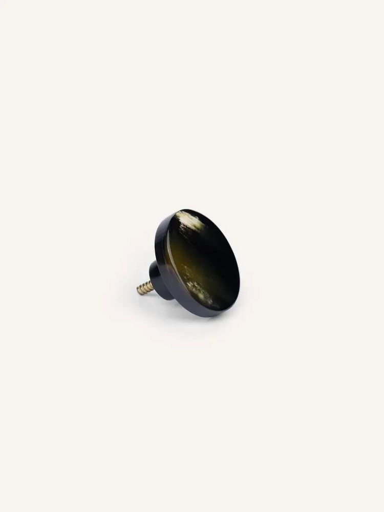 Accessoires à fixer - Bouton de meuble disque, marbre noir Hoa Binh, A - L INDOCHINEUR X RIVÊT