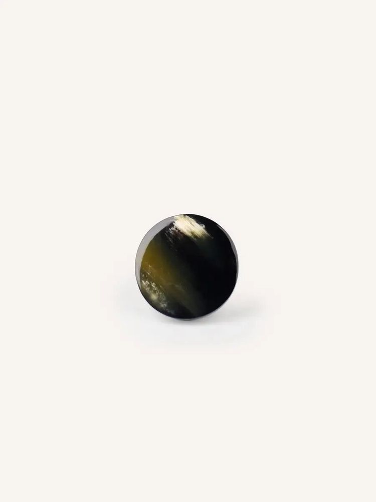 Mounting accessories - Disc furniture knob, green natural stone, A - L INDOCHINEUR X RIVÊT