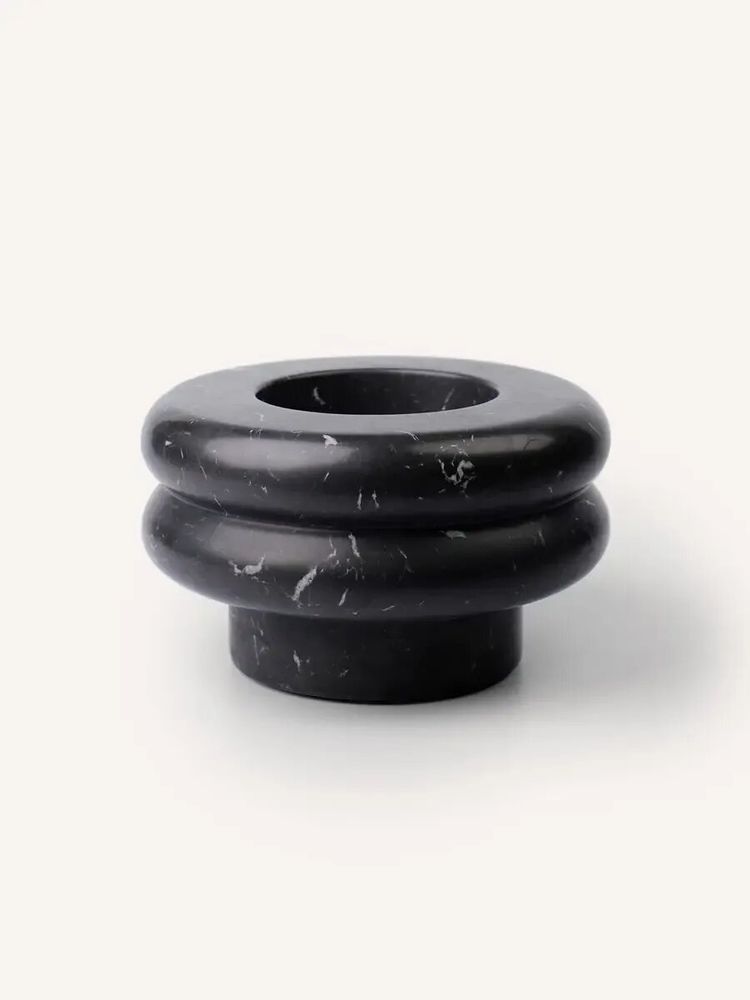 Flower pots - Organic black marble pot - L INDOCHINEUR X RIVÊT