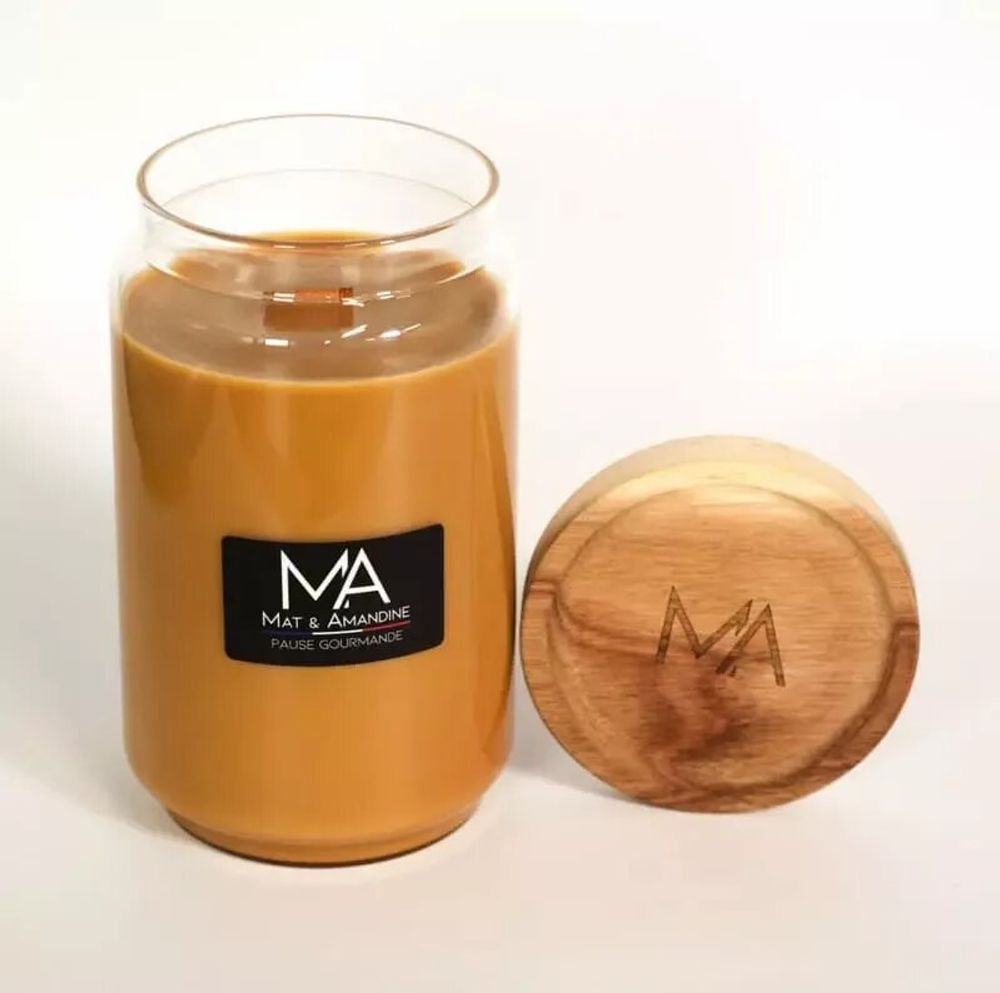 Objets de décoration - PAUSE GOURMANDE – Bougie parfumée (Grande Jarre) - MAT AMANDINE