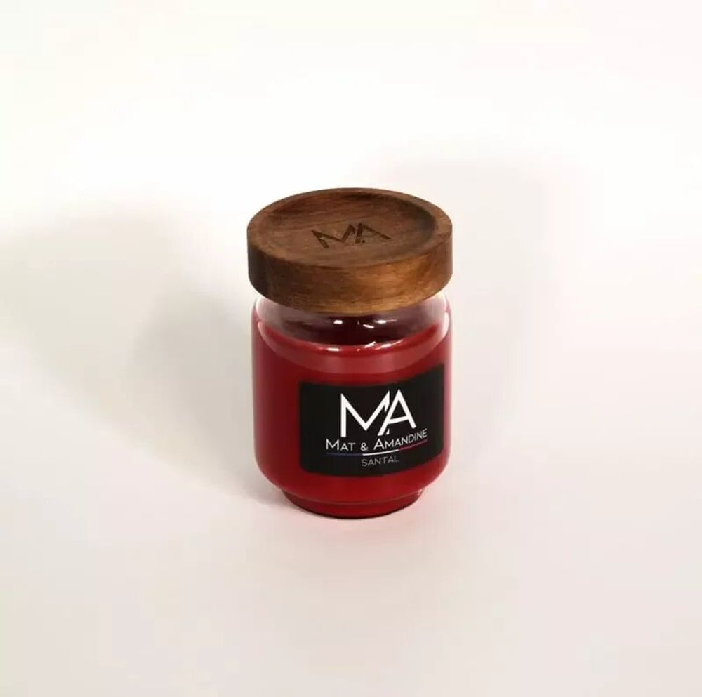 Objets de décoration - SANTAL - Bougie parfumée (Petite Jarre) - MAT AMANDINE