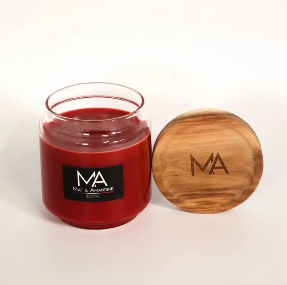 Objets de décoration - SANTAL - Bougie parfumée (Moyenne Jarre) - MAT AMANDINE