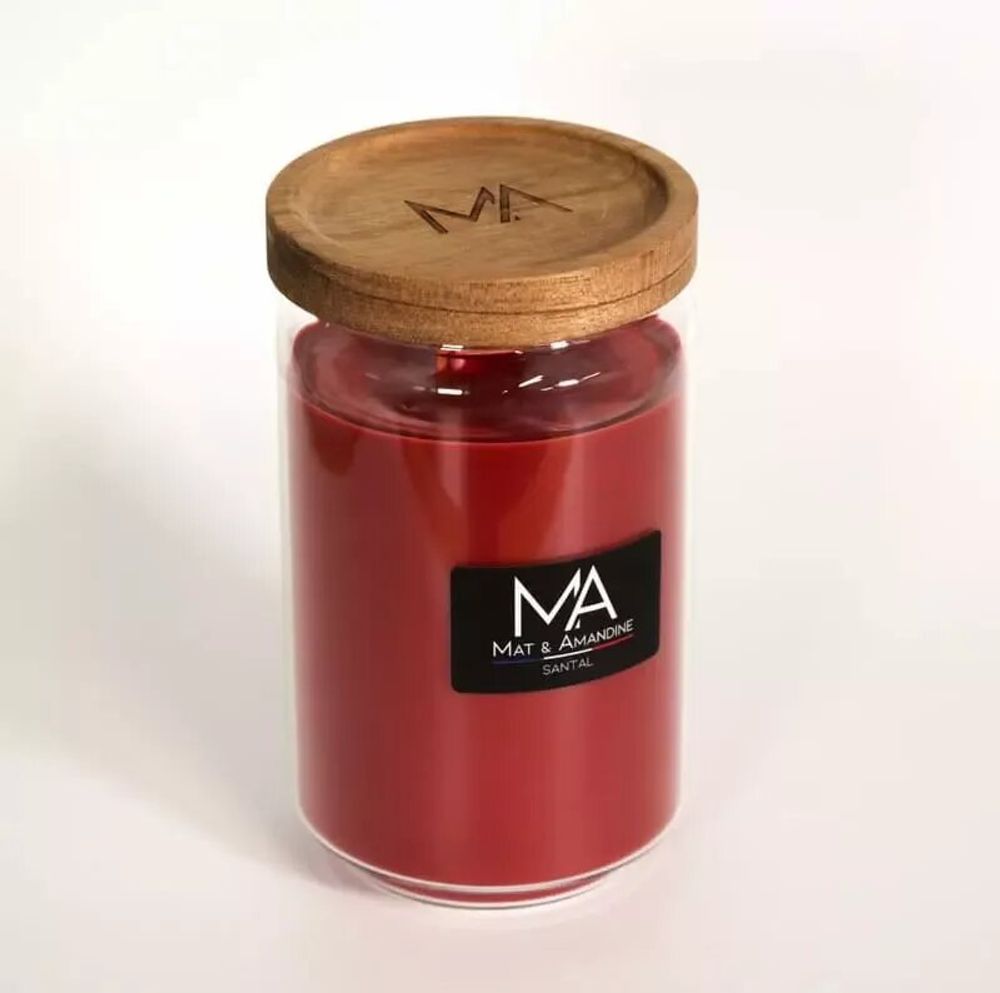 Objets de décoration - SANTAL - Bougie parfumée (Grande Jarre) - MAT AMANDINE
