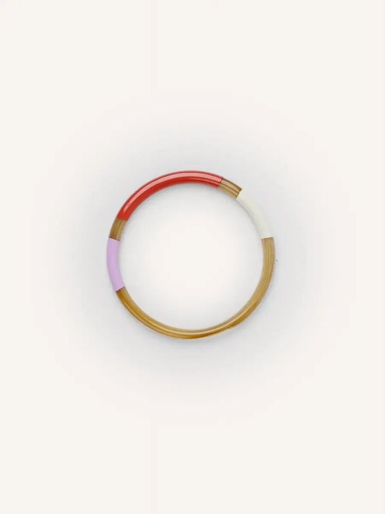 Bracelets - Round thin bracelet tricolor lacquer, size L - L INDOCHINEUR X RIVÊT