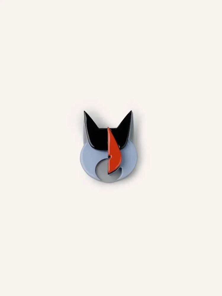 Brooches - Cat Brooch in horn and lacquer - L INDOCHINEUR X RIVÊT