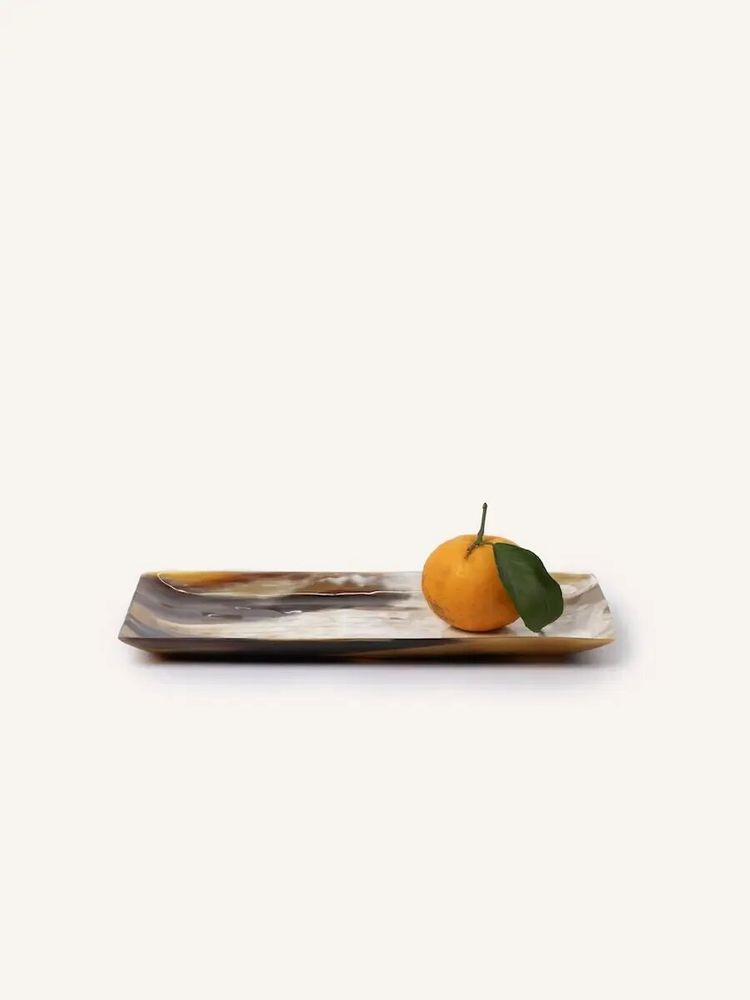 Plateaux - Plateau rectangulaire en corne blonde Africaine - L INDOCHINEUR X RIVÊT