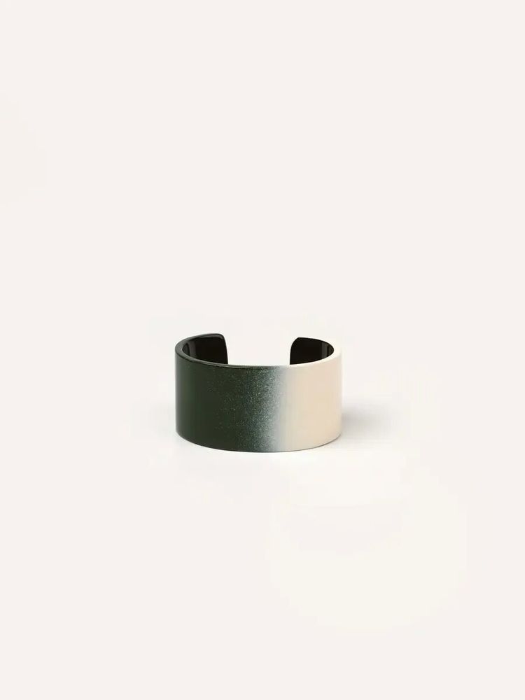 Bracelets - Thin cuff, yellow-blue melted lacquer, size M - L INDOCHINEUR X RIVÊT