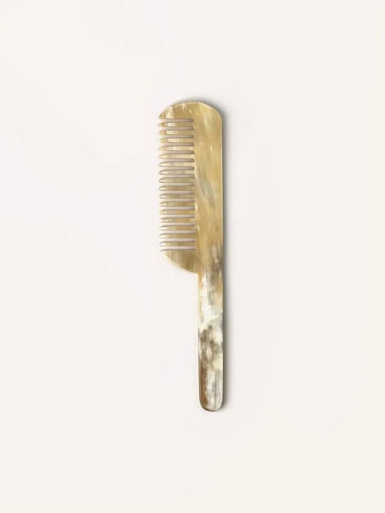 Hair accessories - Detangling comb with marbled black horn handle - L INDOCHINEUR X RIVÊT