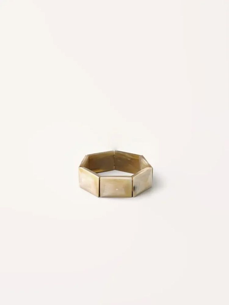 Bracelets - Bracelet articulé diamant en corne noire - L INDOCHINEUR X RIVÊT