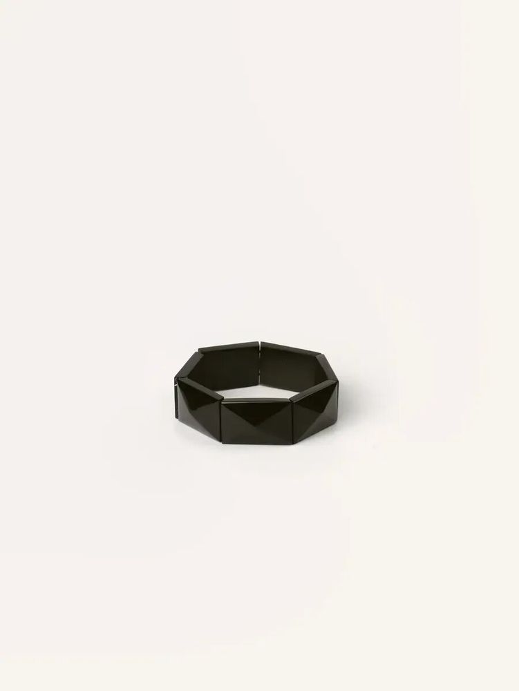 Bracelets - Bracelet articulé diamant en corne noire - L INDOCHINEUR X RIVÊT